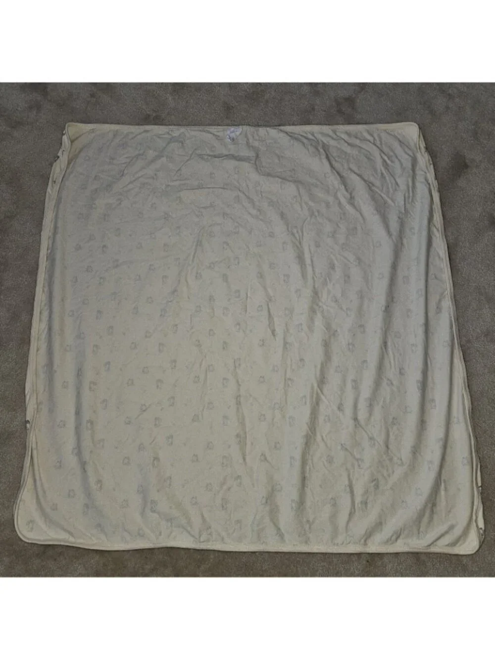 Jamie Kay Organic Cotton Baby Blanket Ivory 37x38 Swaddle Cat Butterfly Flowers